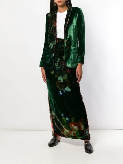 Shop F.r.s For Restless Sleepers Floral Print Blazer In Green