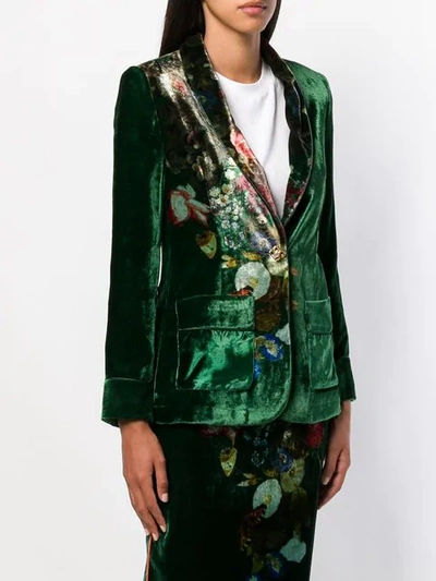 Shop F.r.s For Restless Sleepers Floral Print Blazer In Green