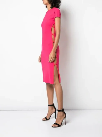 Shop Marcia Tchikiboum Cut-out Side Dress In Pink