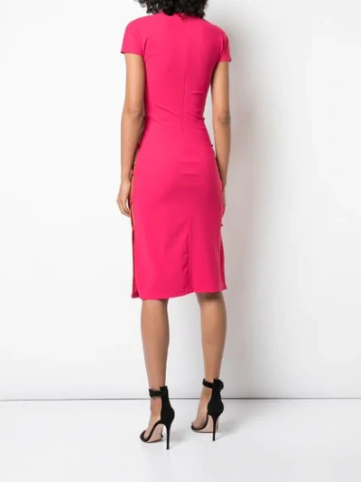 Shop Marcia Tchikiboum Cut-out Side Dress In Pink