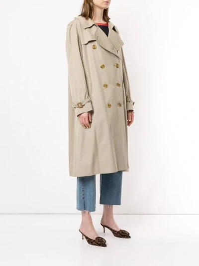 Pre-owned Burberry Long Sleeve Trenchcoat In Brown