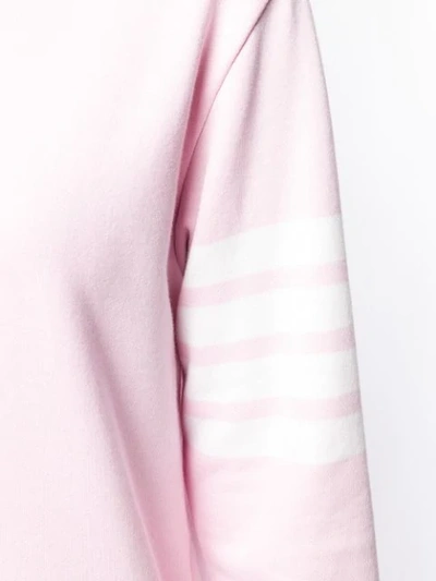 Shop Thom Browne Classic 4-bar Loopback Sweatshirt In Pink