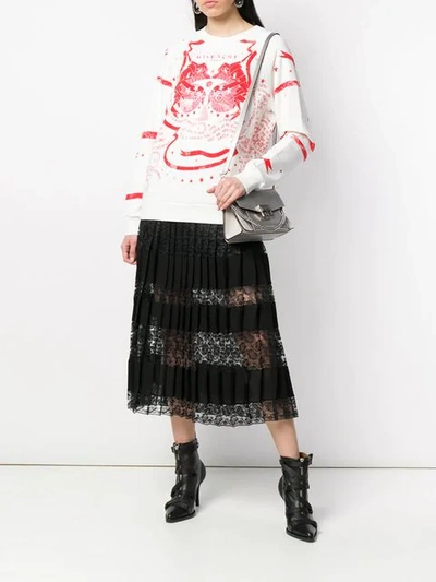 Shop Givenchy Contrast Print Sweatshirt In Neutrals