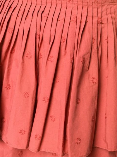Shop Ulla Johnson Ruffled Mini Dress In Red