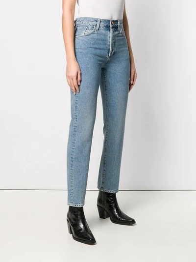 Shop Goldsign Mid Rise Straight Jeans In Blue