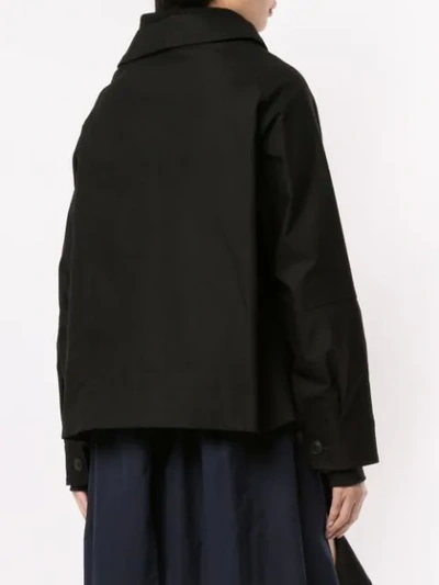 Shop Yohji Yamamoto Oversized Pocket Shirt Jacket In Black