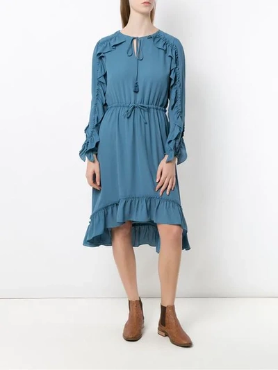 Shop Olympiah Juli Ruffled Dress In Blue