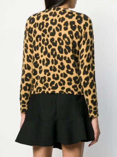 Shop Marc Jacobs Leopard Print Sweater In Brown