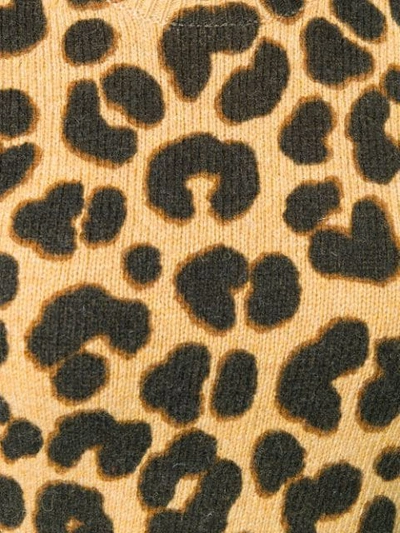 Shop Marc Jacobs Leopard Print Sweater In Brown