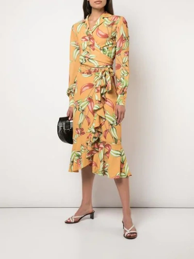 Shop Patbo Ruffle Detail Skirt In Yellow