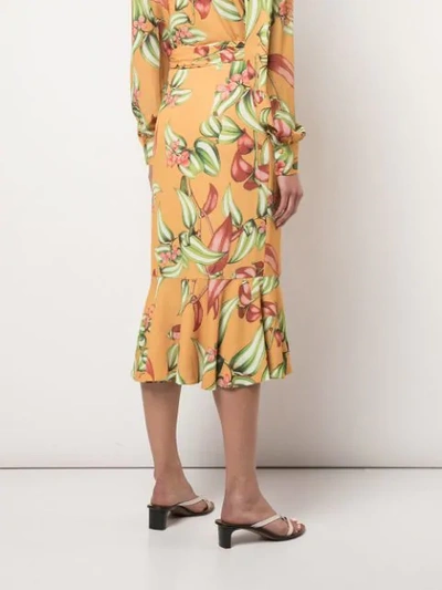 Shop Patbo Ruffle Detail Skirt In Yellow