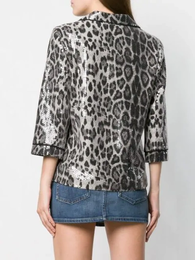 Shop In The Mood For Love Sofia Sequined Blazer In Grey