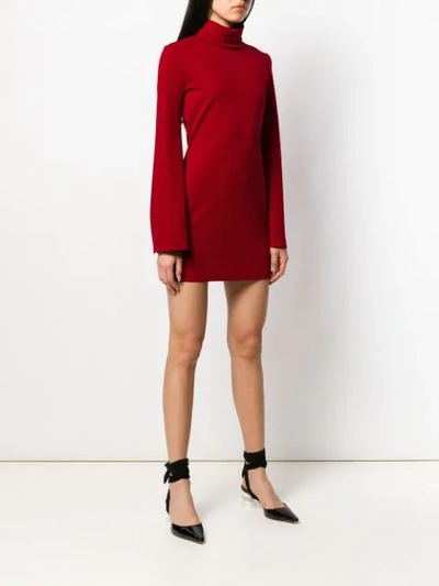 SARA BATTAGLIA TURTLENECK JUMPER DRESS - 红色