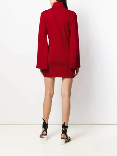 Shop Sara Battaglia Turtleneck Jumper Dress In Red