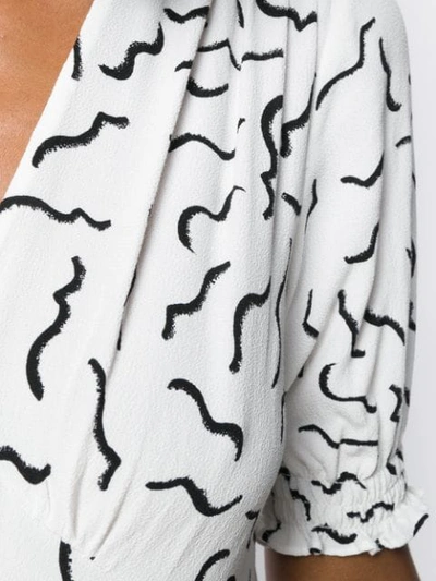 Shop Diane Von Furstenberg Abstract Lines Dress In White