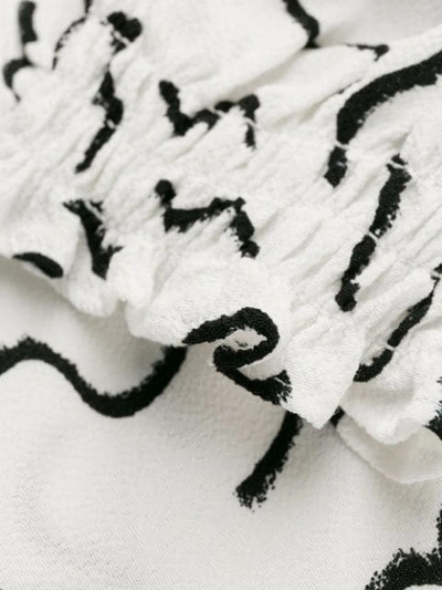 Shop Diane Von Furstenberg Abstract Lines Dress In White