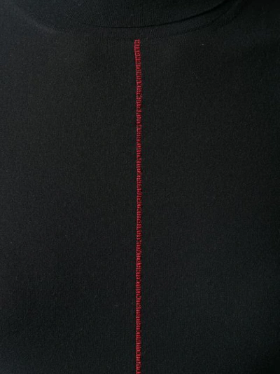 Shop Maison Margiela Contrast Stitch Detail Jumper In Black