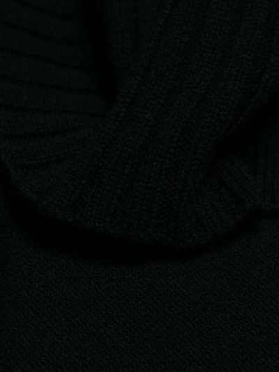Shop Givenchy Foldover Rib Knit Sweater In Black
