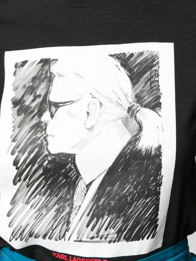 Shop Karl Lagerfeld Legend Profile T-shirt In Black