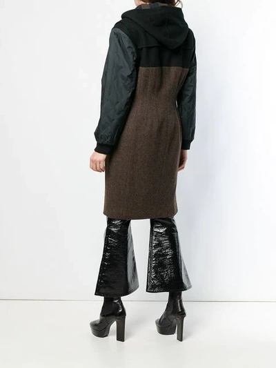 Pre-owned Jean Paul Gaultier Vintage Hooded Double-breasted Coat In Brown