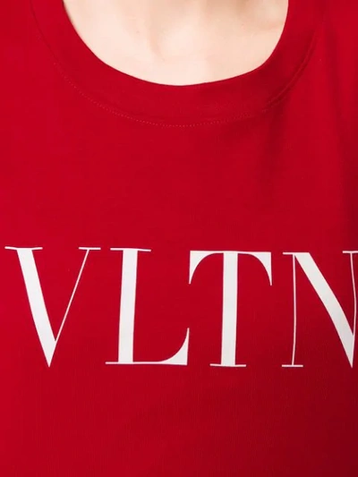 Shop Valentino Vltn Print T-shirt - Red