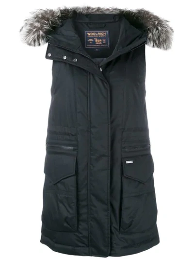 Shop Woolrich Hooded Vest - Black