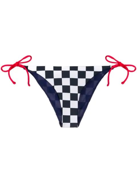 checkered print bikini