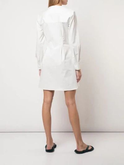 Shop Tibi Dominic Twill Shirt Dress In White