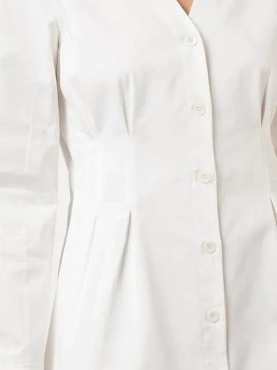 TIBI DOMINIC TWILL衬衫裙 - 白色