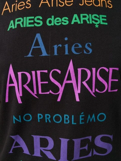 Shop Aries Logo Print T-shirt In Black