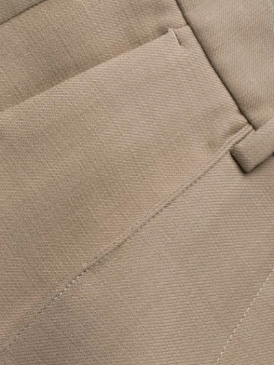 Mm6 Maison Margiela Cropped Tailored Trousers In Neutrals