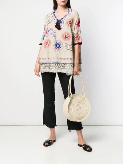 Shop Anjuna Azzurra Floral Top - Neutrals