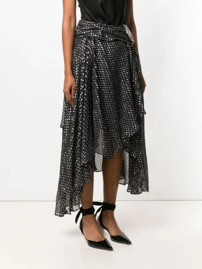 Shop Dodo Bar Or Crystal Embellished Asymmetric Skirt - Black