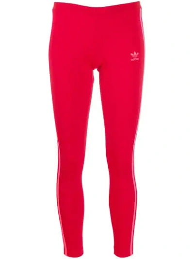 Shop Adidas Originals Trefoil Leggings In Red