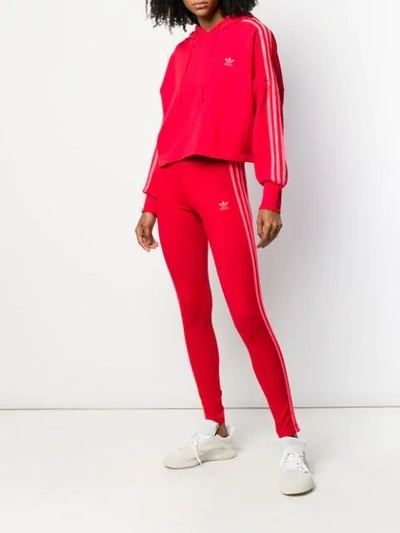 Shop Adidas Originals Trefoil Leggings In Red