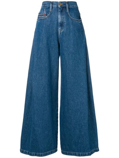 Shop Diesel D-izzier Wide-leg Jeans In Blue