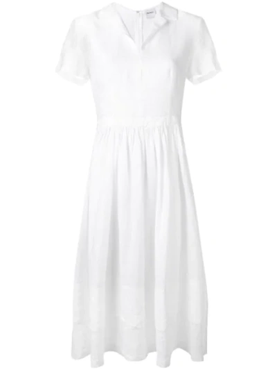 Shop Aspesi Flared Midi Dress In White
