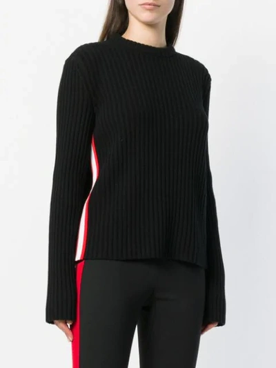 Shop Calvin Klein 205w39nyc Ribbed Knit Sweater In Black