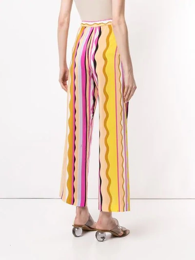Shop Emilio Pucci Striped Straight Trousers In Multicolour