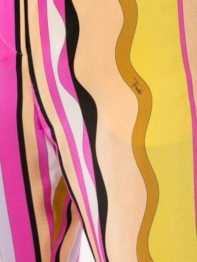 Shop Emilio Pucci Striped Straight Trousers In Multicolour