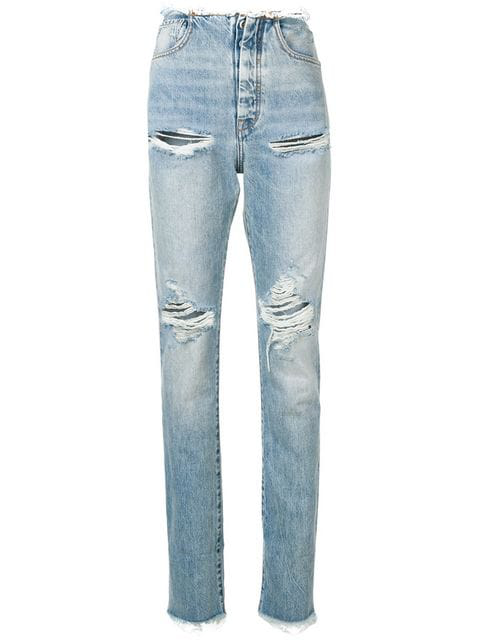 Ben Taverniti Unravel Project Distressed Skinny Jeans In Blue | ModeSens