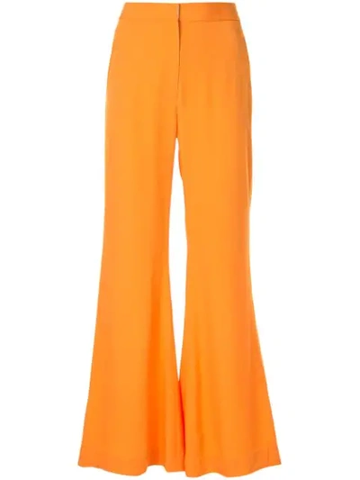 Shop Rosetta Getty Straight Leg Flared Trousers In Orange