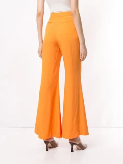 Shop Rosetta Getty Straight Leg Flared Trousers In Orange