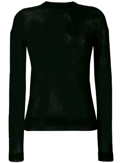 Shop Rick Owens Semi-sheer Jumper In Black