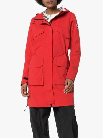 Shop Canada Goose 'seaboard' Kapuzenmantel - Rot In Red