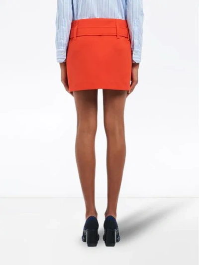 Shop Prada Klassicher Minirock In Orange