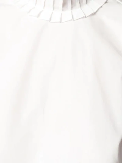 Shop Fendi Frill Collar Sleeveless Blouse In White