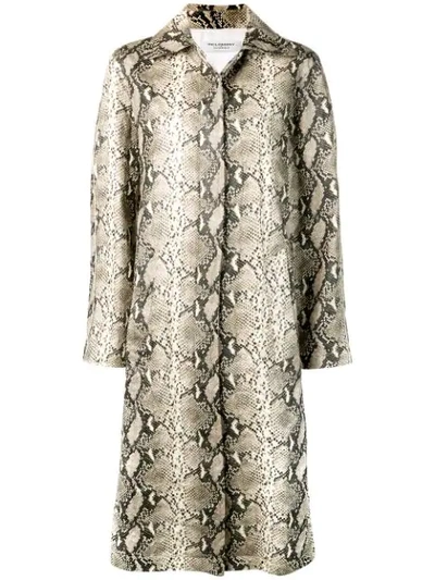 Philosophy Di Lorenzo Serafini Python Print Trench Coat In Neutrals