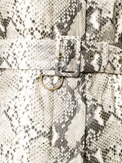 Philosophy Di Lorenzo Serafini Python Print Trench Coat In Neutrals