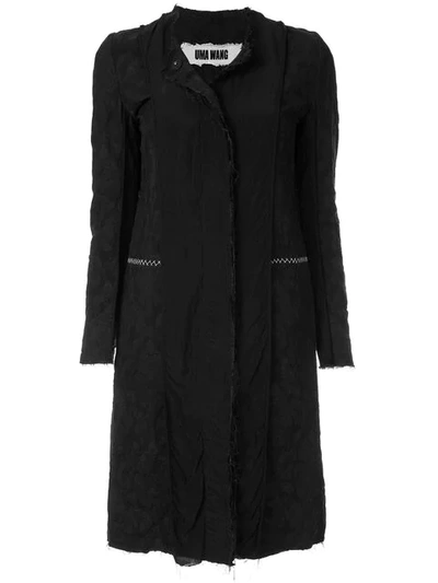 Shop Uma Wang Deconstructed Midi Coat In Black